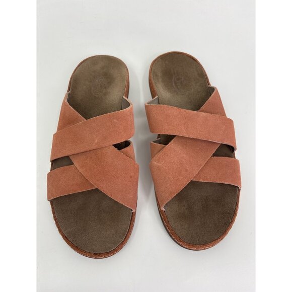 Chaco Wayfarer Criss-Cross Slide Wide Strap Sandal Clay Brick Size 6 - Picture 2 of 6